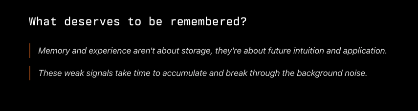 What Deserves to Be Remembered?
